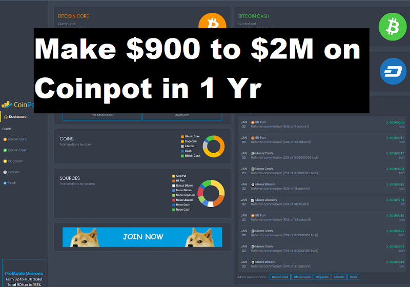 How Much Can You Make !   Using Coinpot Faucets Steemit - 